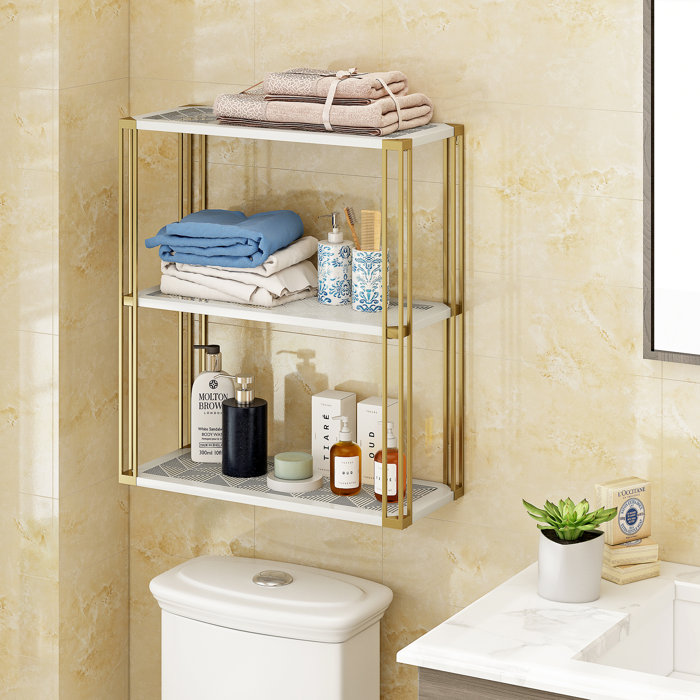 Mercer41 Floating Bathroom Shelves For Wall Decor, Small Storage Shelf ...